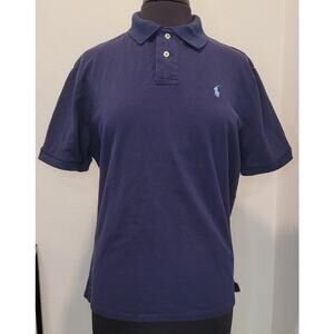 Ralph Lauren Slim Fit Mesh Polo Navy Men’s L Luxe Polished Heritage Effortless